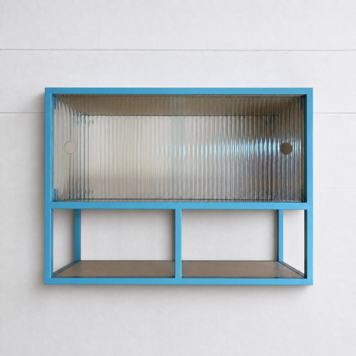 Reed Glass & Metal Wall Cabinet.