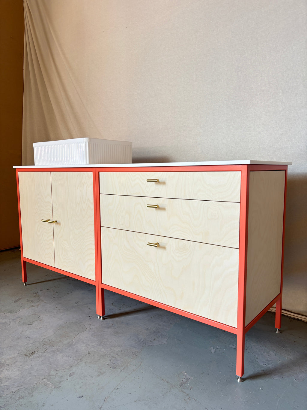 Double Vanity Dressing Table - Pink.