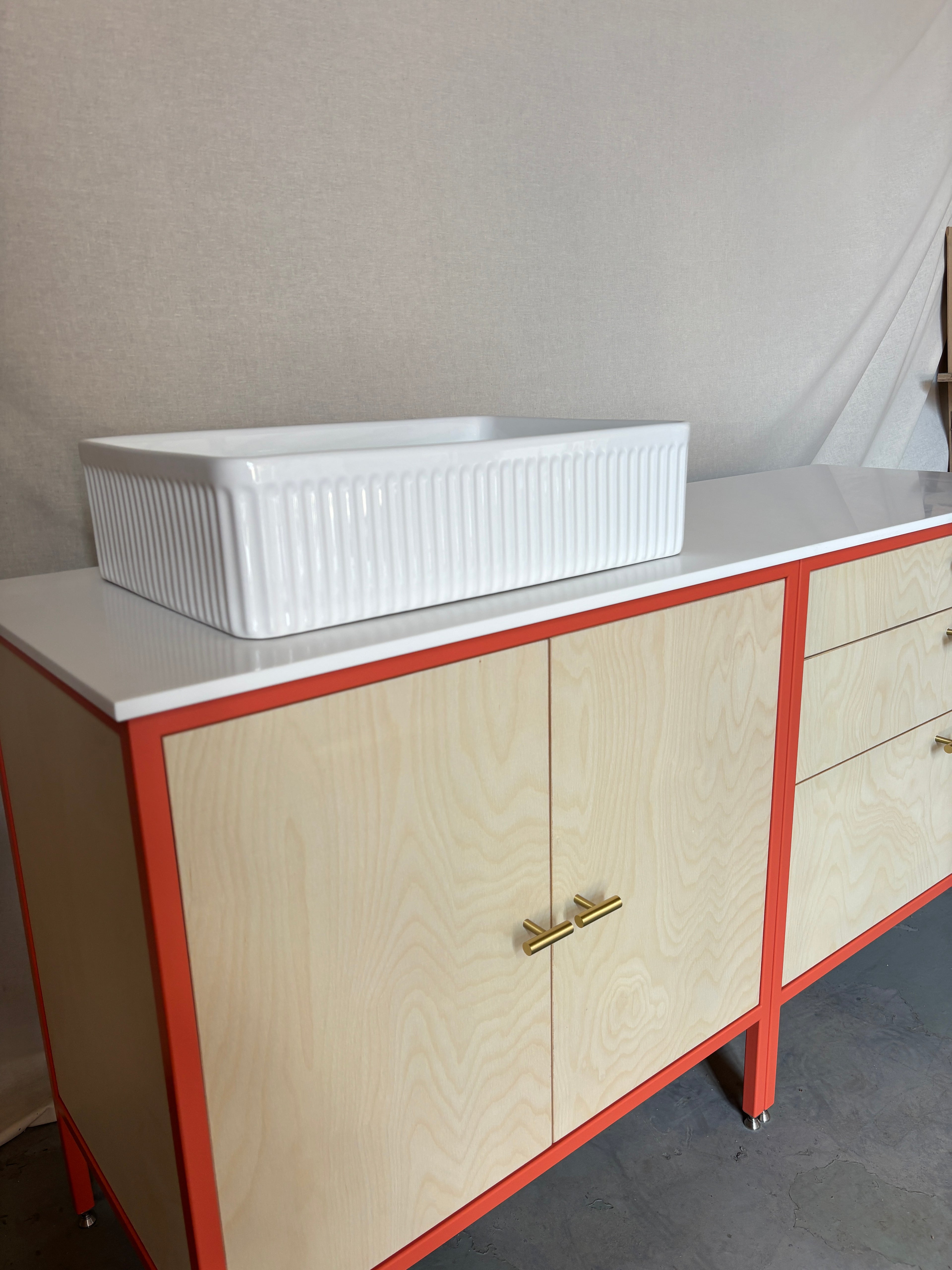 Double Vanity Dressing Table - Pink.