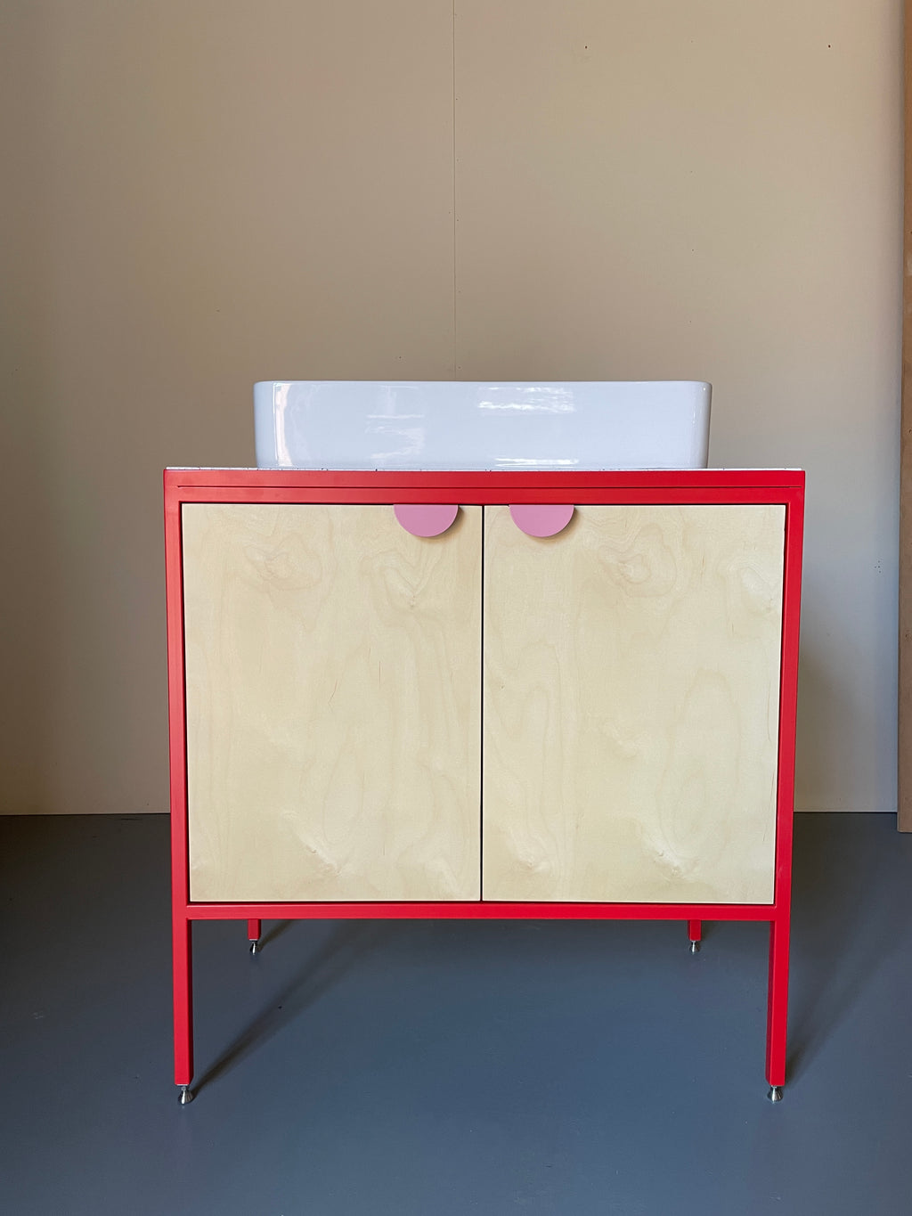 Medium Vanity Unit - Red.