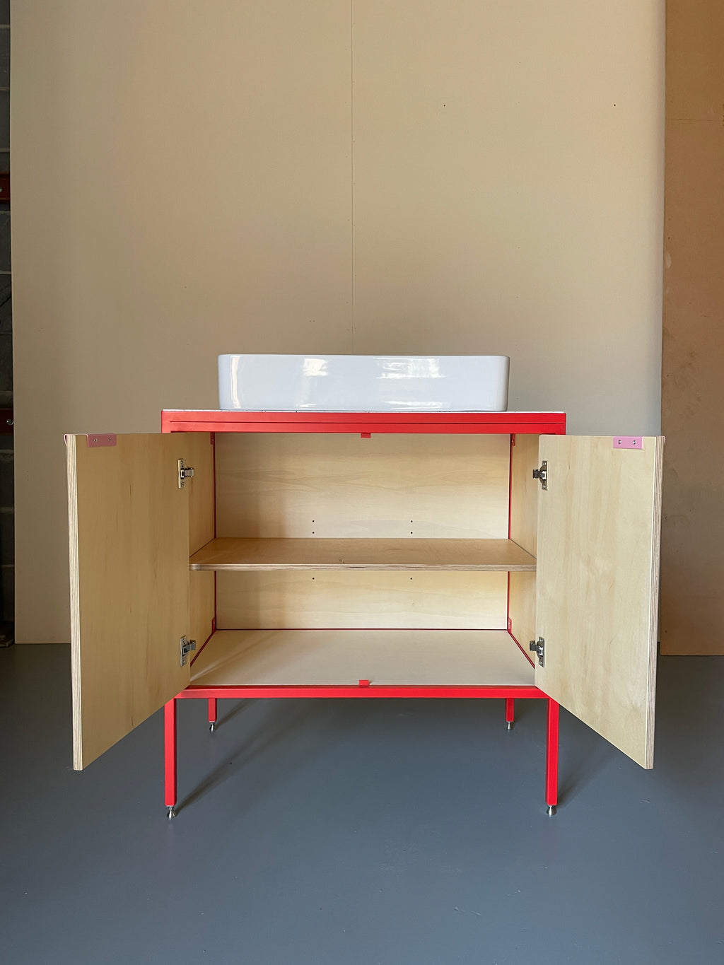 Medium Vanity Unit - Red.