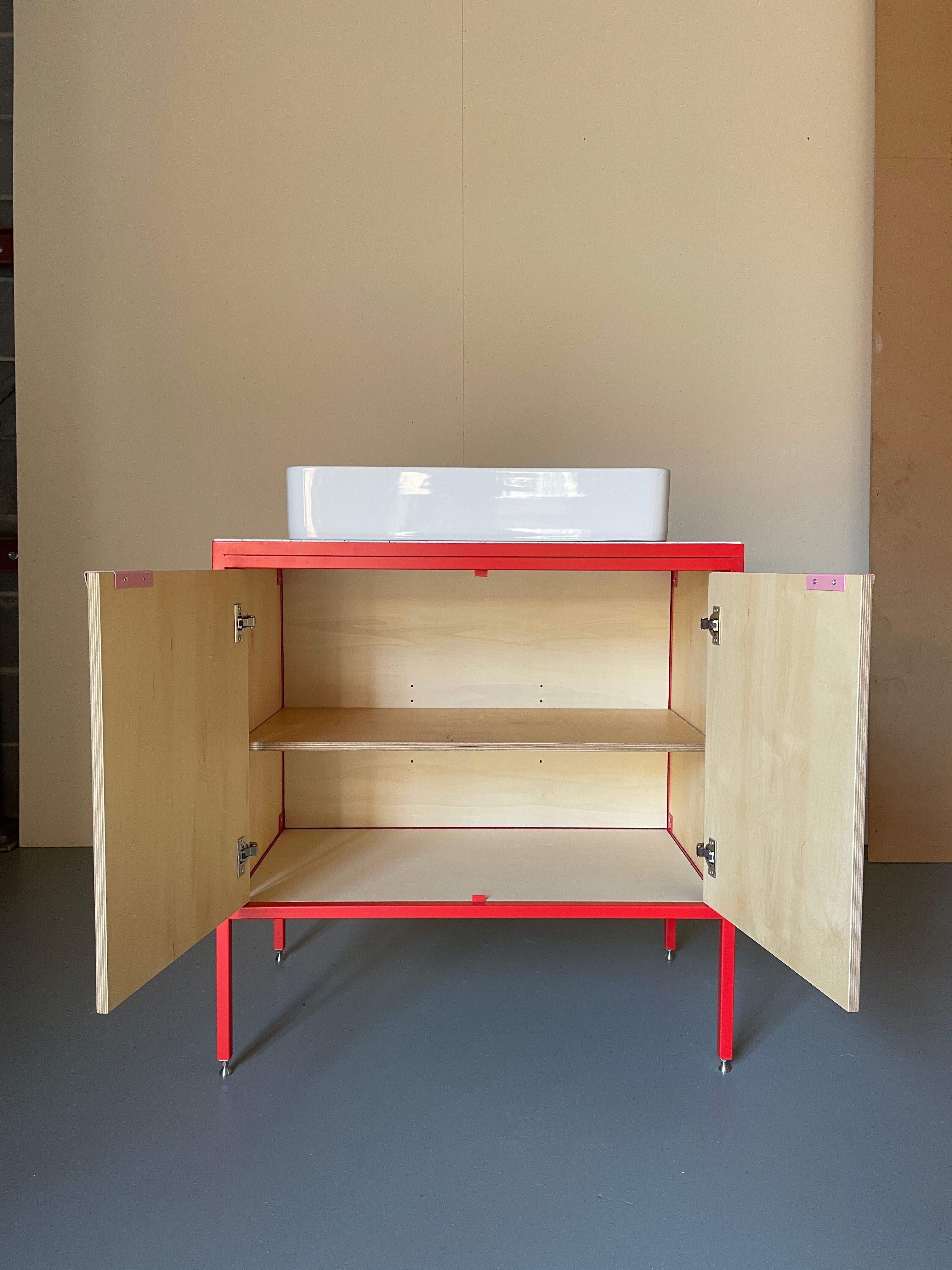 Medium Vanity Unit - Red.