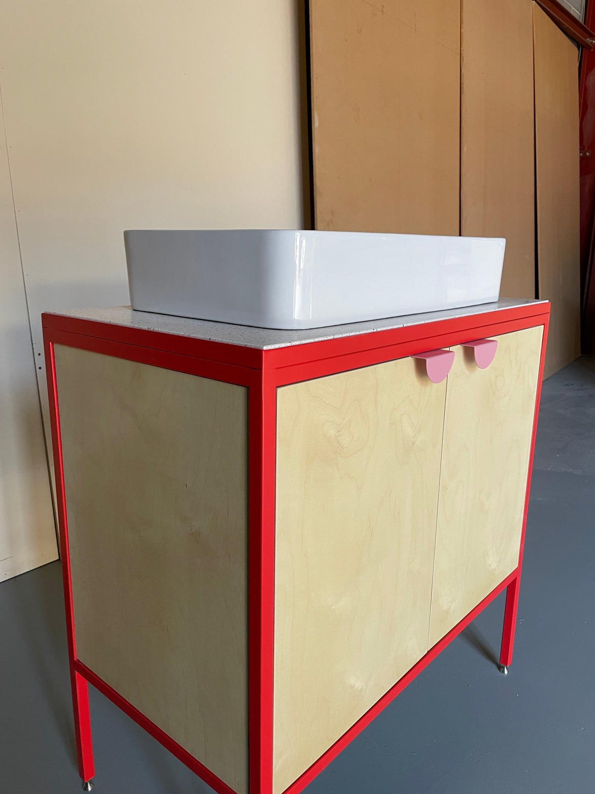 Medium Vanity Unit - Red.
