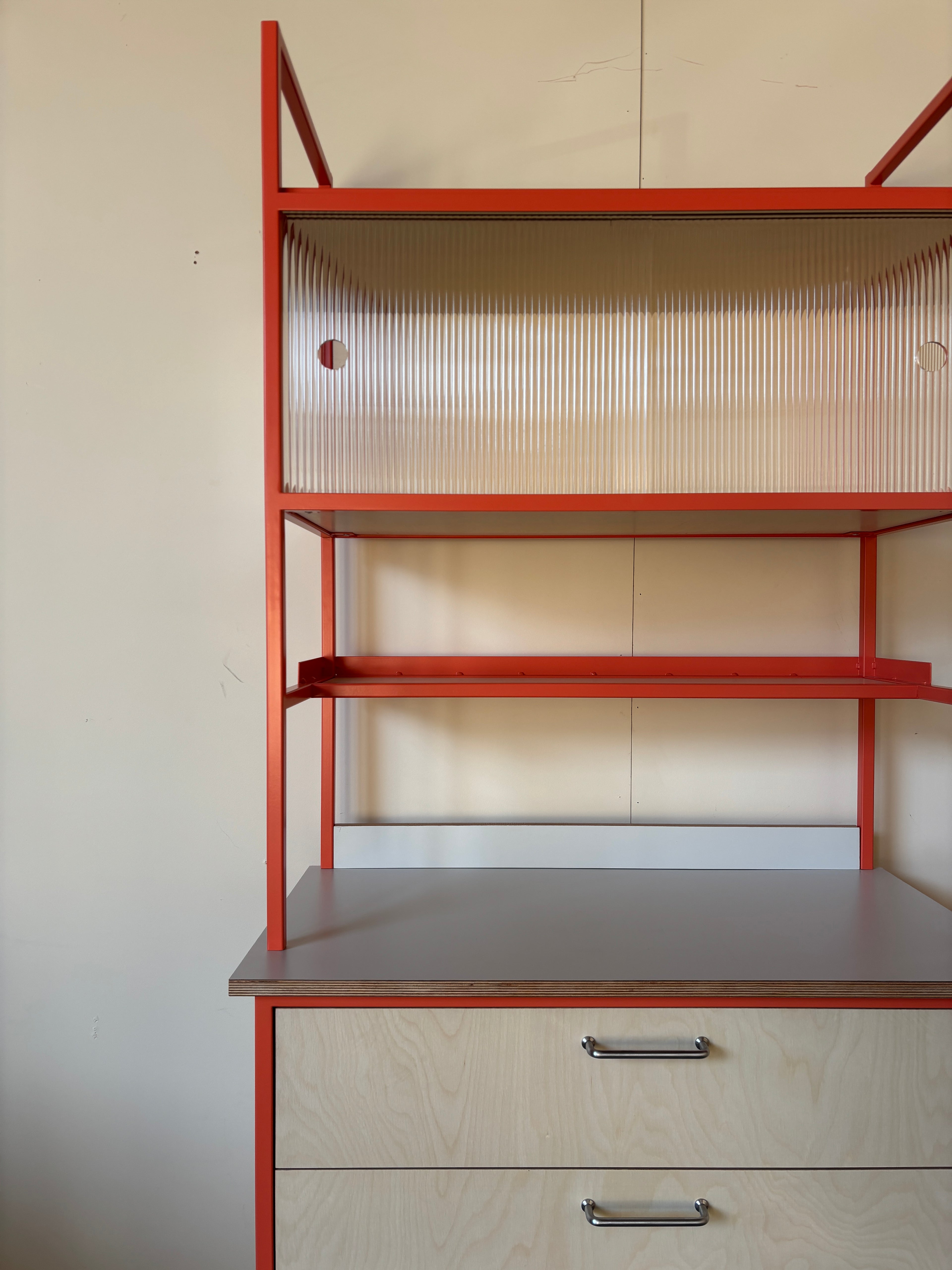 Mid-Century Welsh Dresser - Pink.