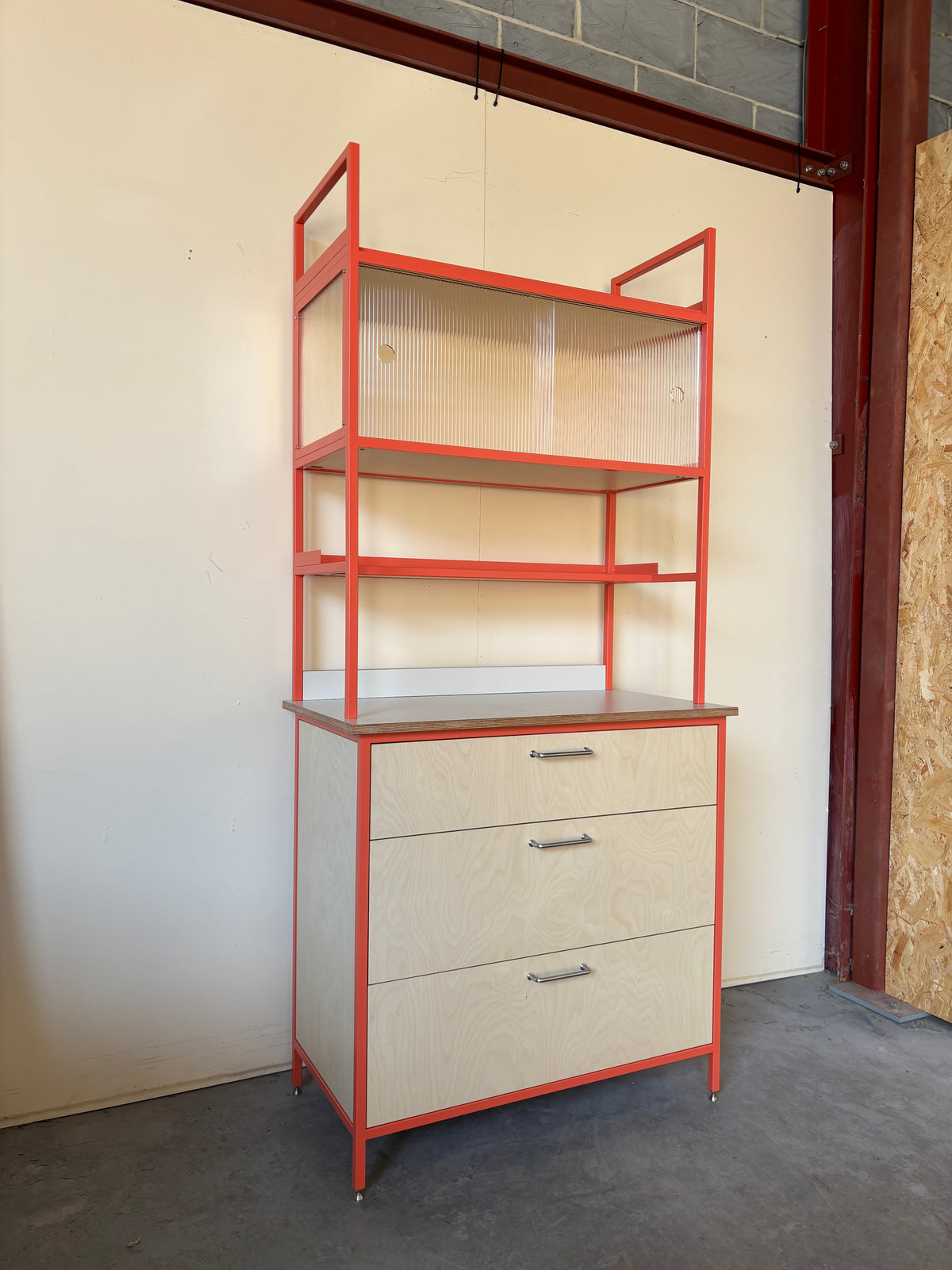 Mid-Century Welsh Dresser - Pink.
