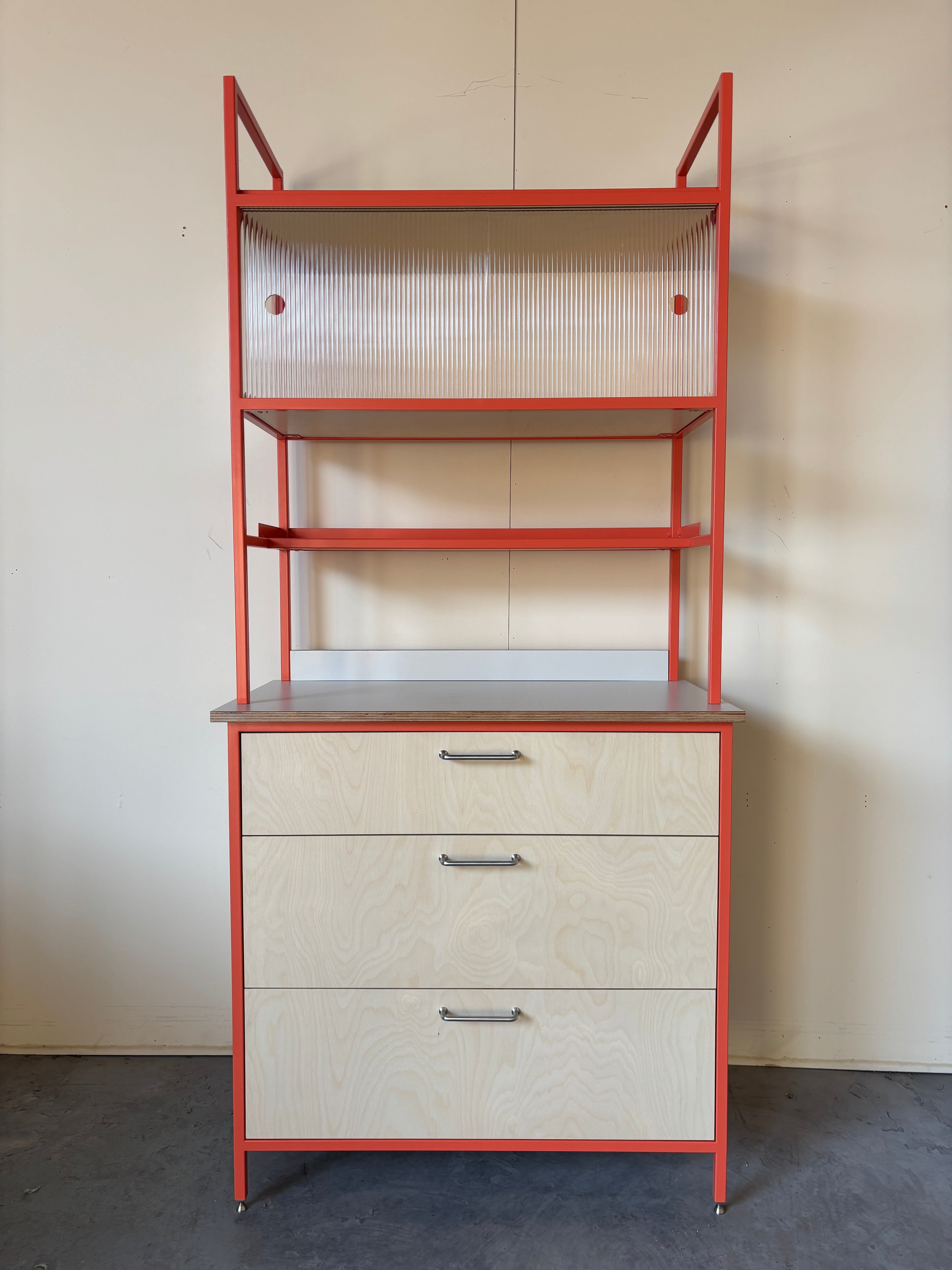 Mid-Century Welsh Dresser - Pink.