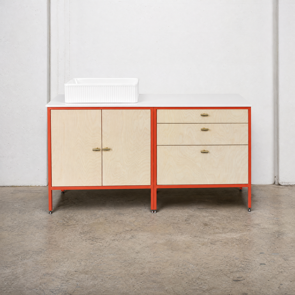 Double Vanity Dressing Table - Pink.