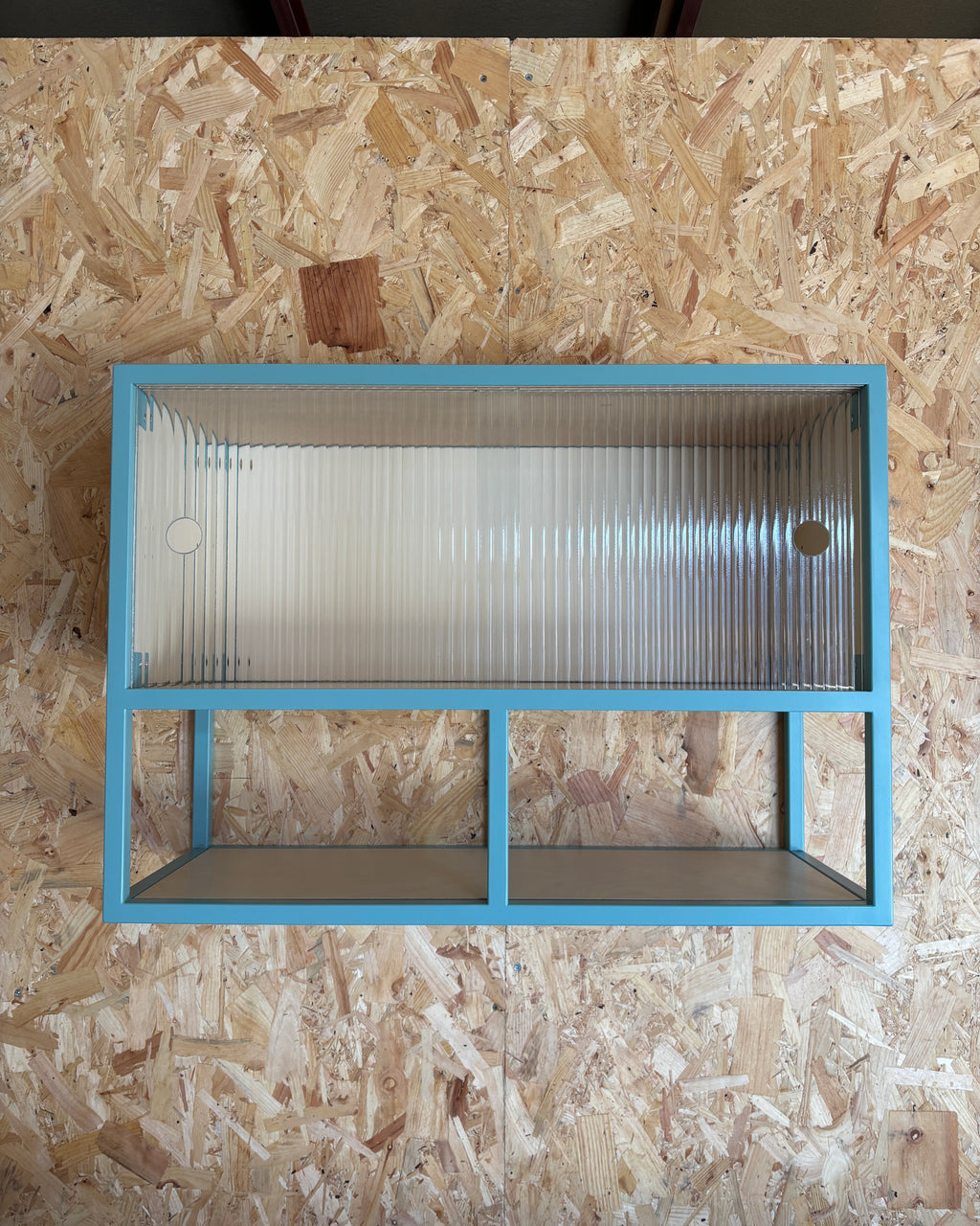 Reed Glass & Metal Wall Cabinet.