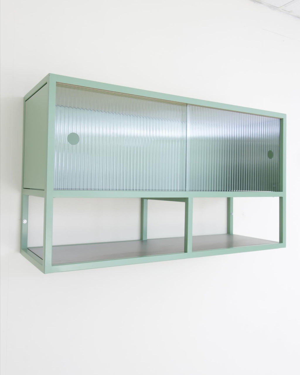 Reed Glass & Metal Wall Cabinet.