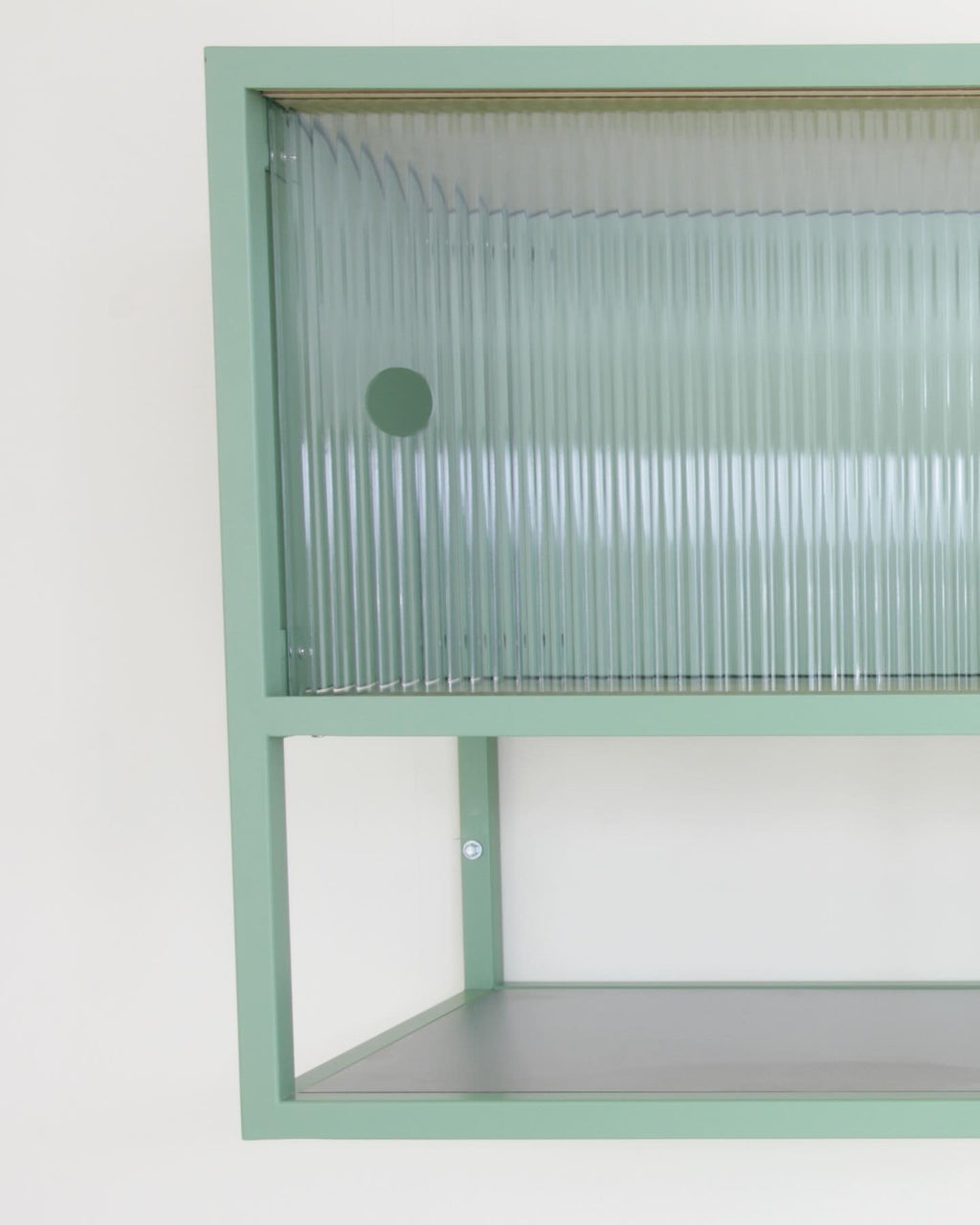 Reed Glass & Metal Wall Cabinet.