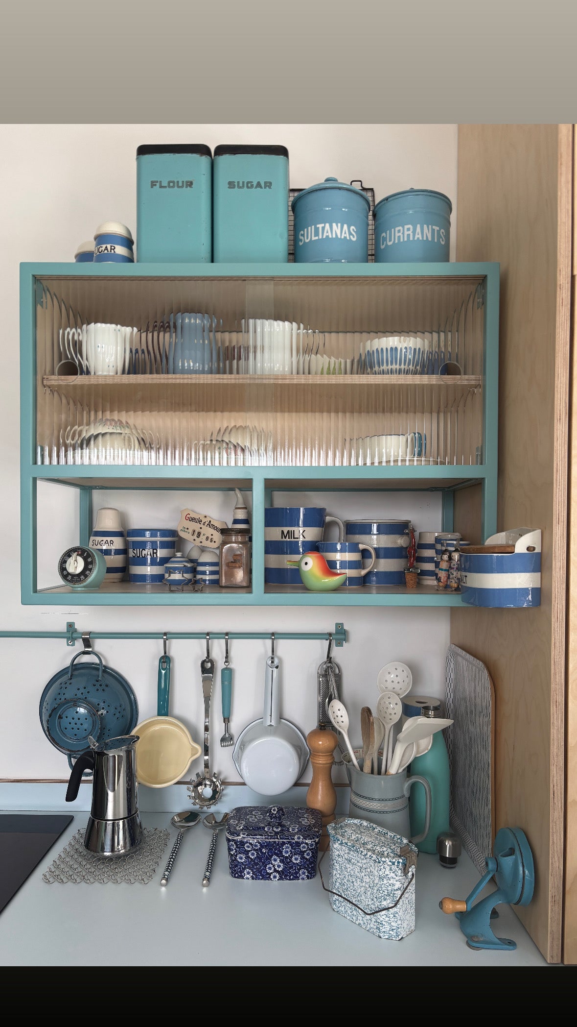 Reed Glass & Metal Wall Cabinet.