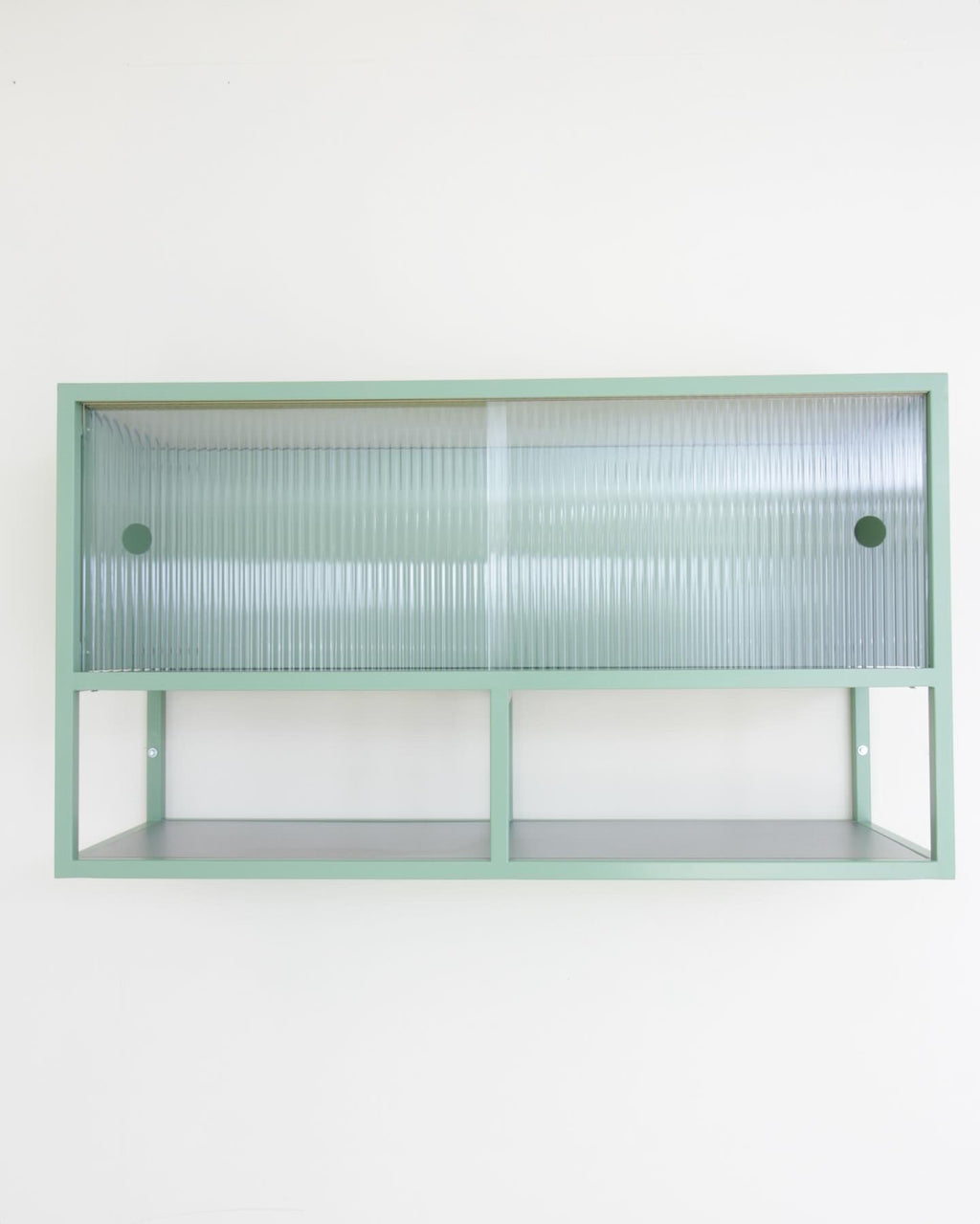 Reed Glass & Metal Wall Cabinet.