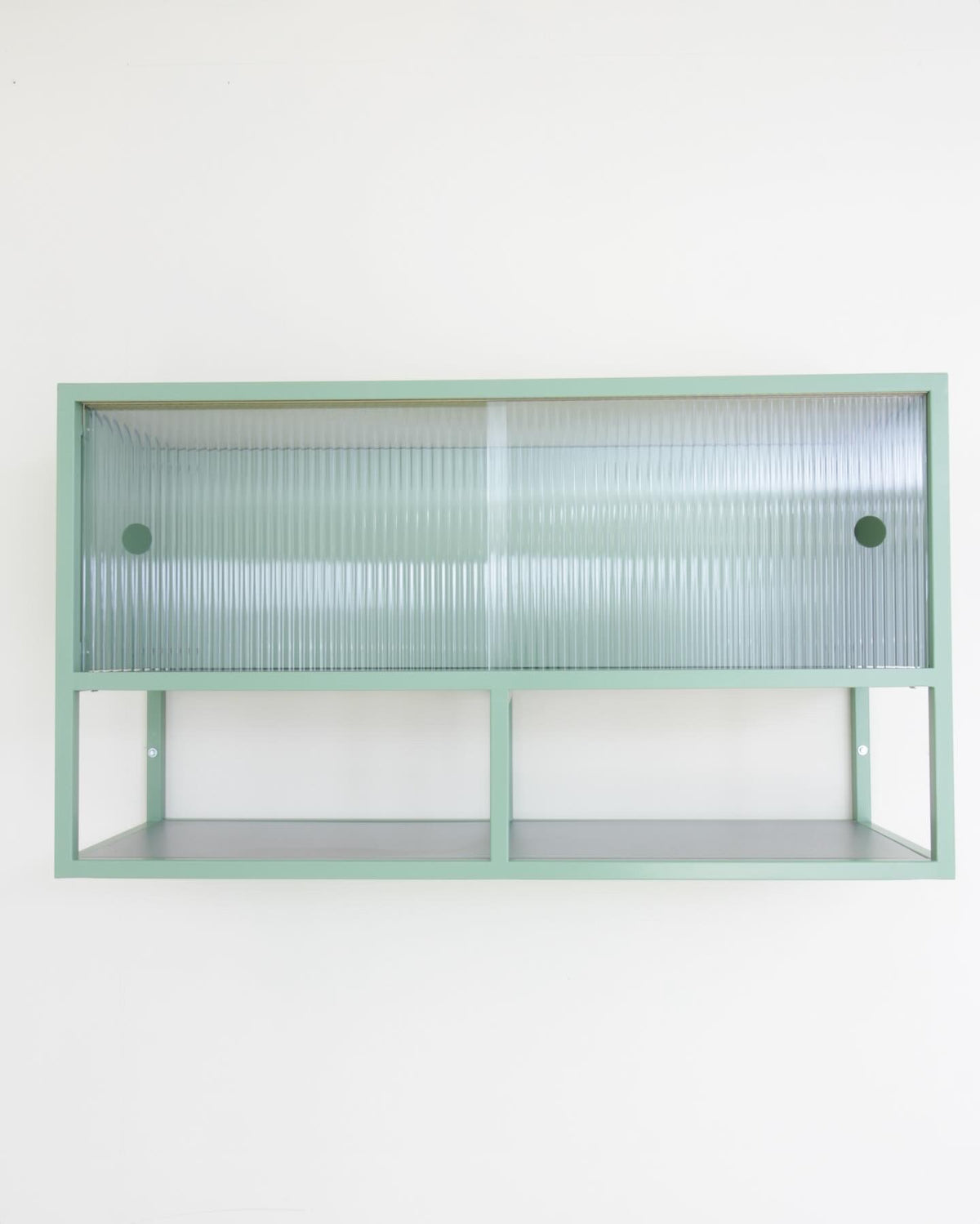 Reed Glass & Metal Wall Cabinet.