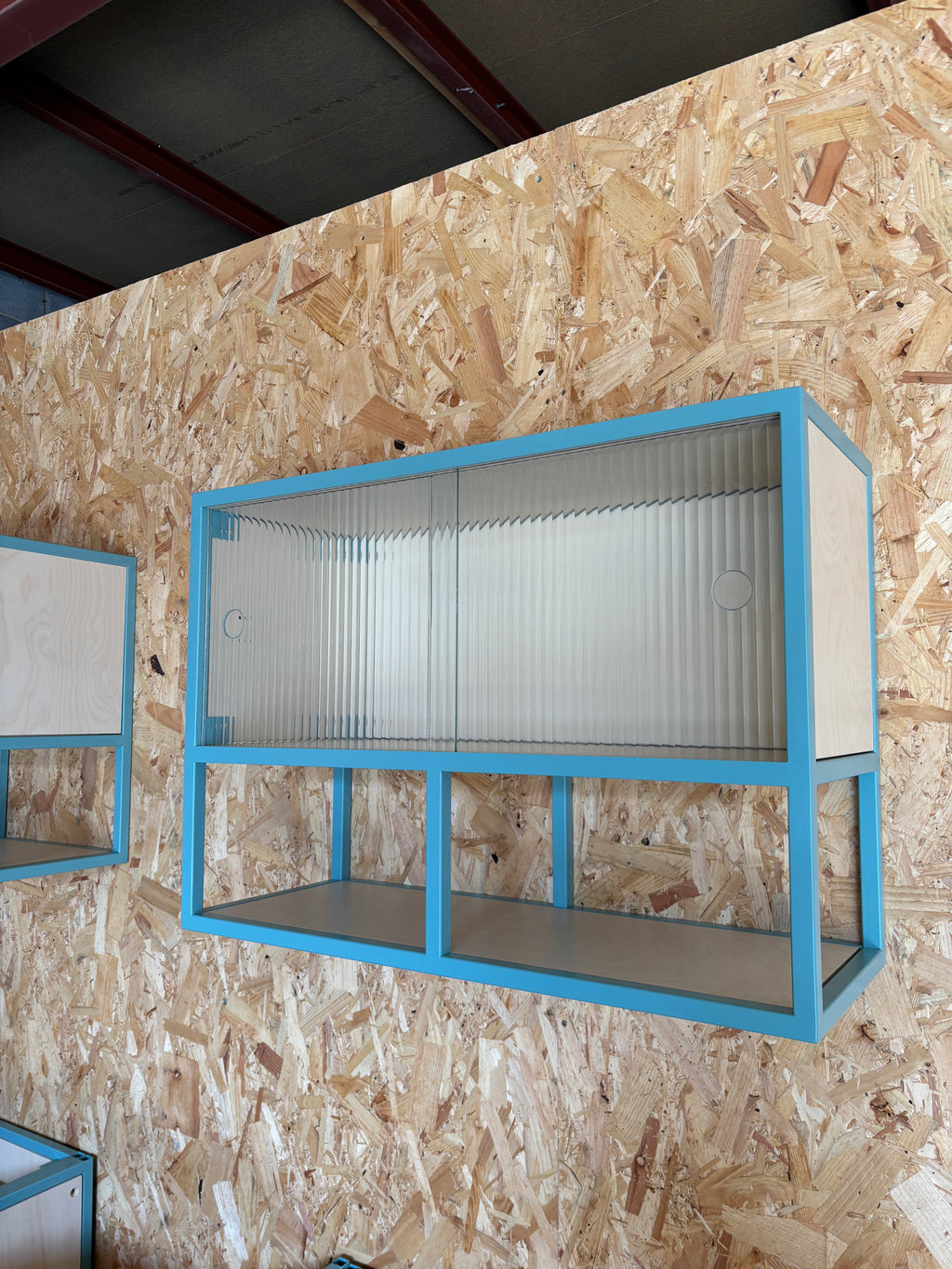 Reed Glass & Metal Wall Cabinet.