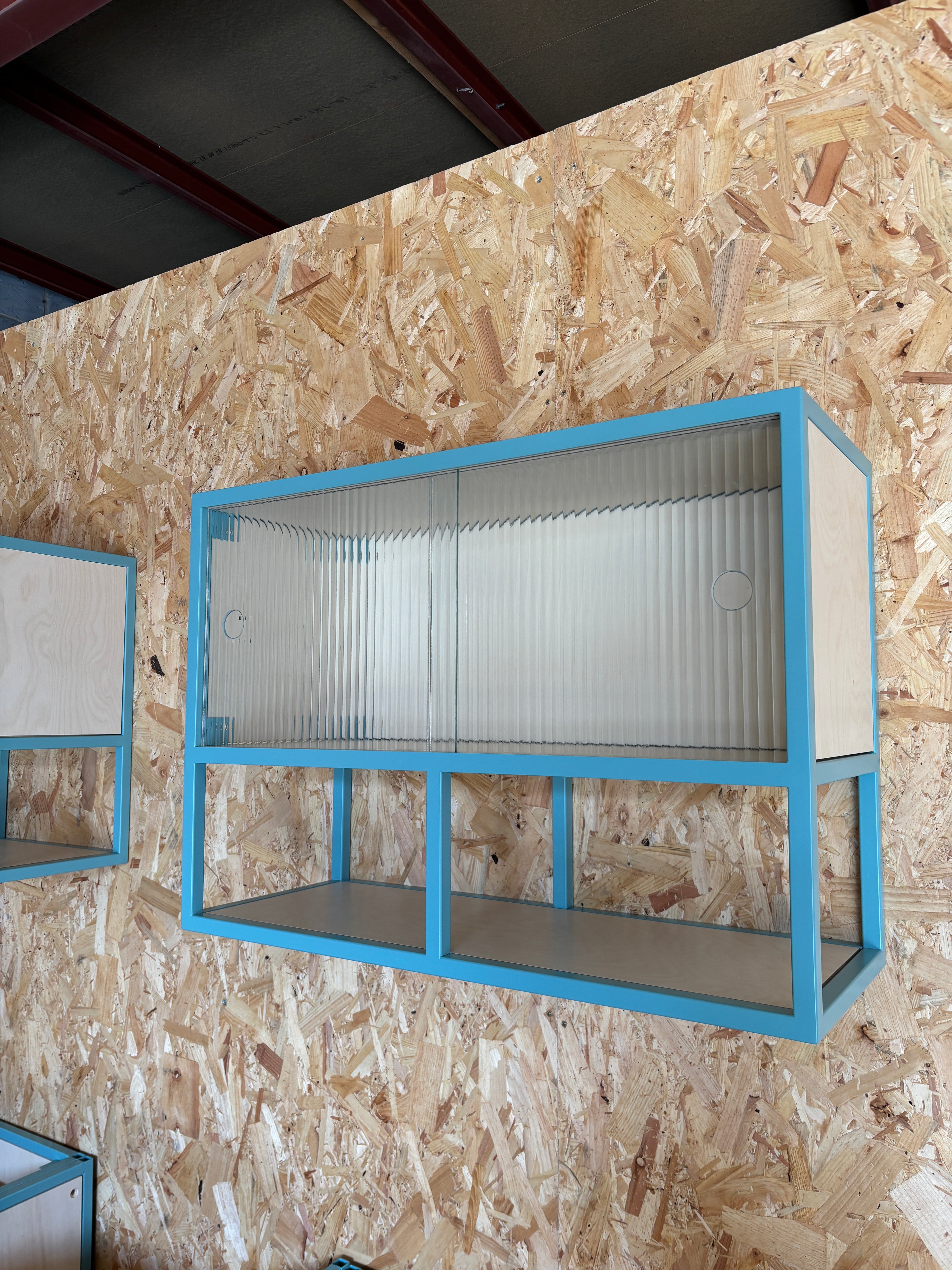 Reed Glass & Metal Wall Cabinet.