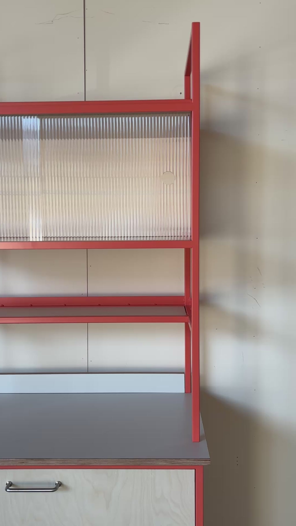Mid-Century Welsh Dresser - Pink.