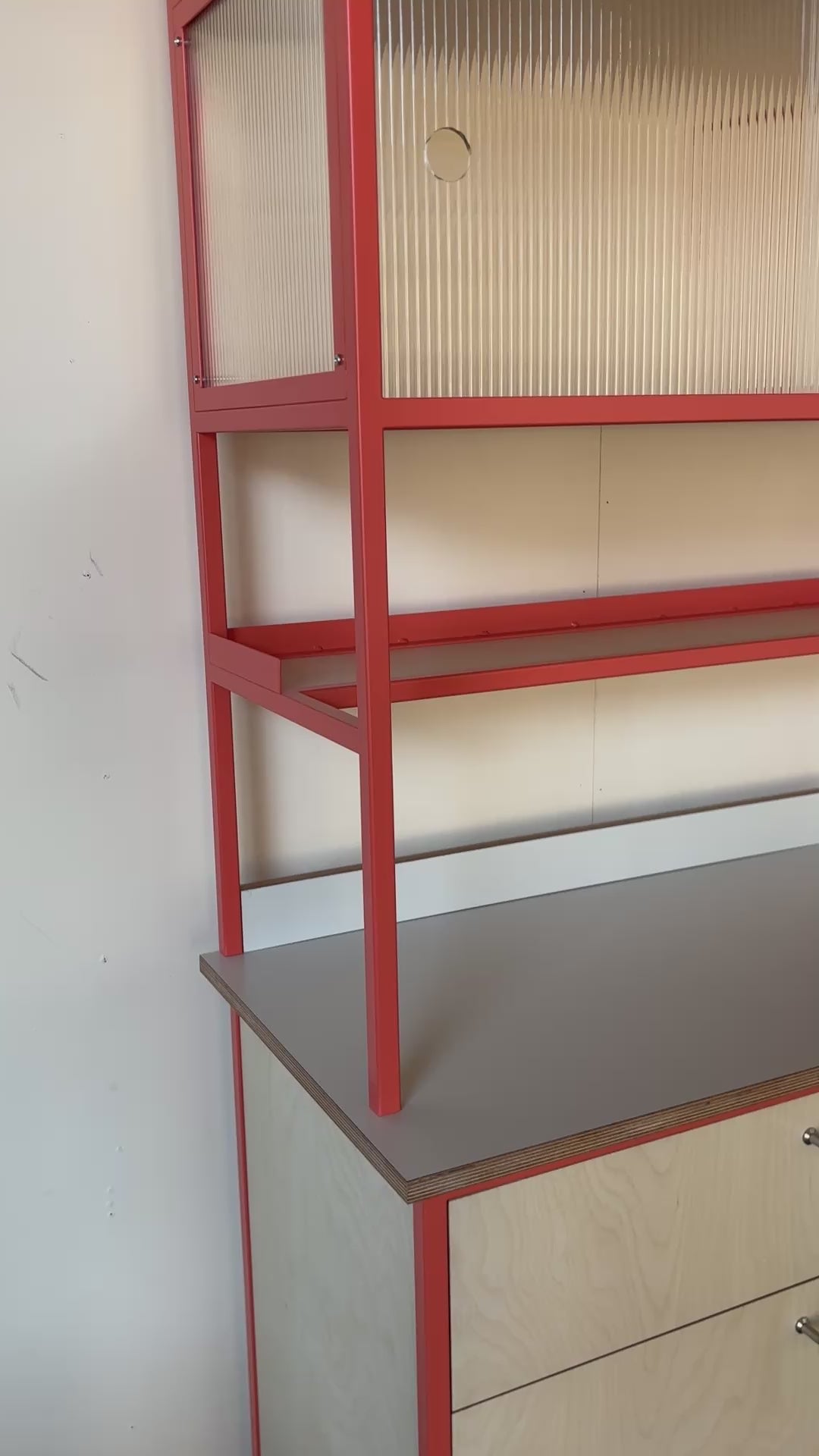 Mid-Century Welsh Dresser - Pink.