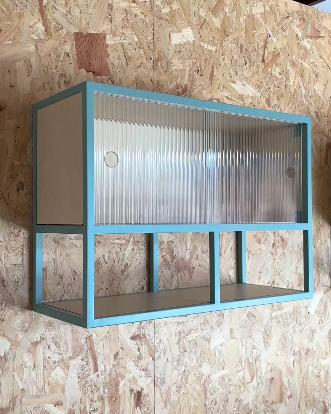 Reed Glass & Metal Wall Cabinet.