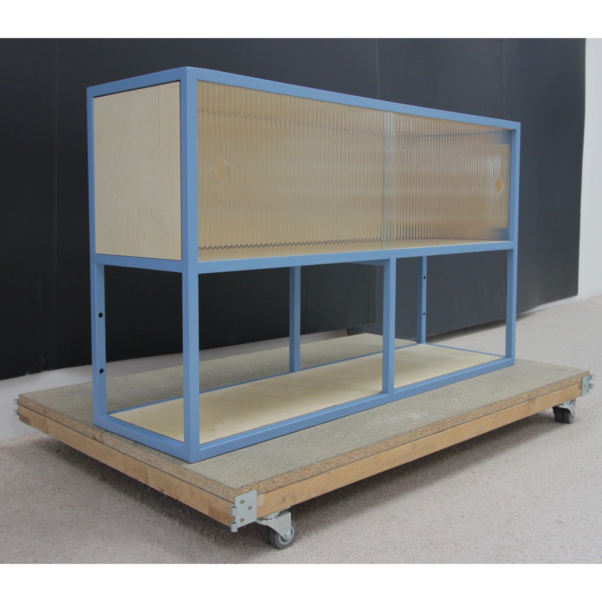Reed Glass & Metal Wall Cabinet.