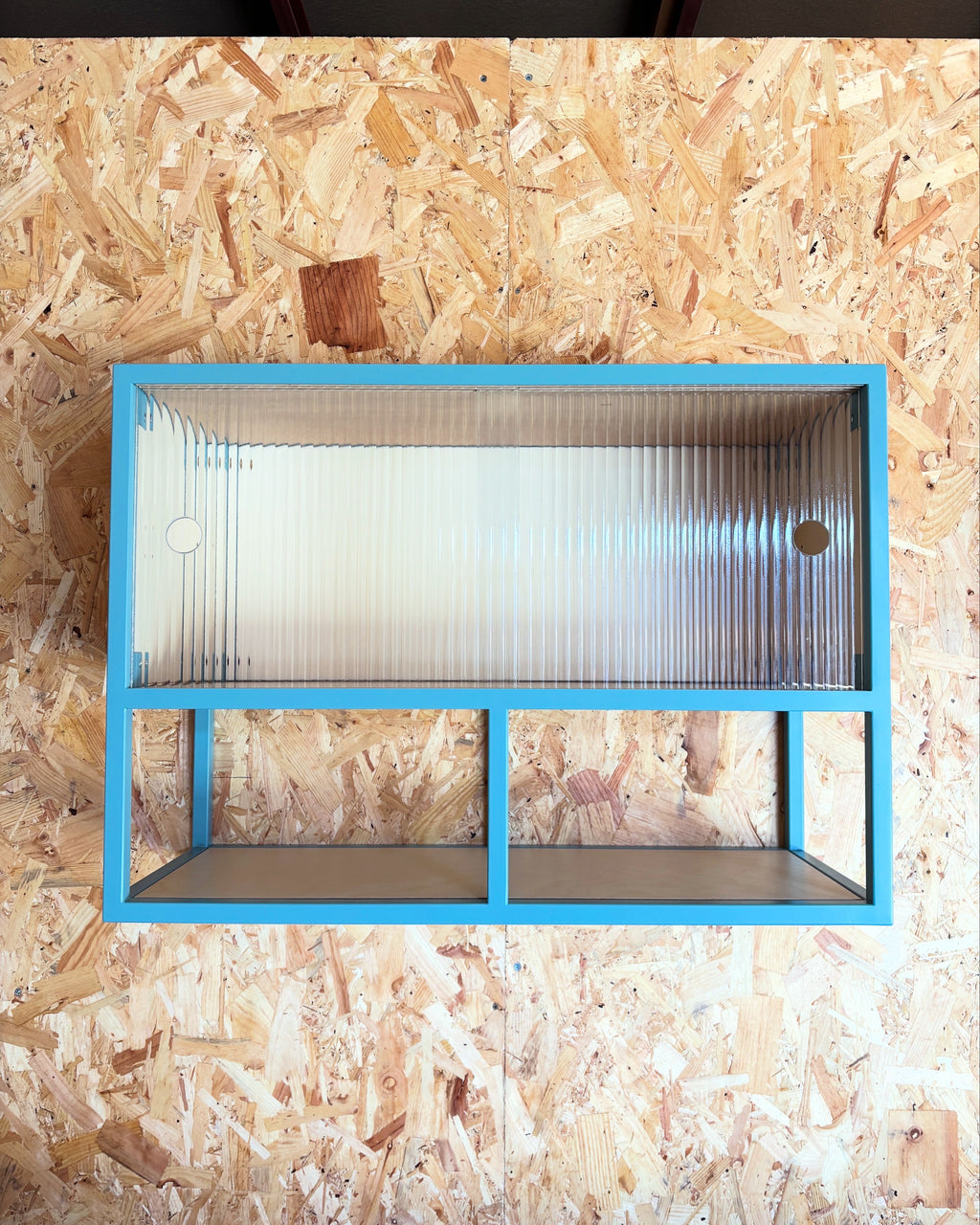 Reed Glass & Metal Wall Cabinet.